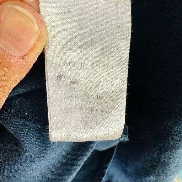 Mod REF THE ZARIA DRESS NAVY SQUARE NECK SIZE SMALL STYLE DR2436 - Picture 11 of 13